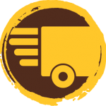 Yellow Coffee Delivery Service Icon